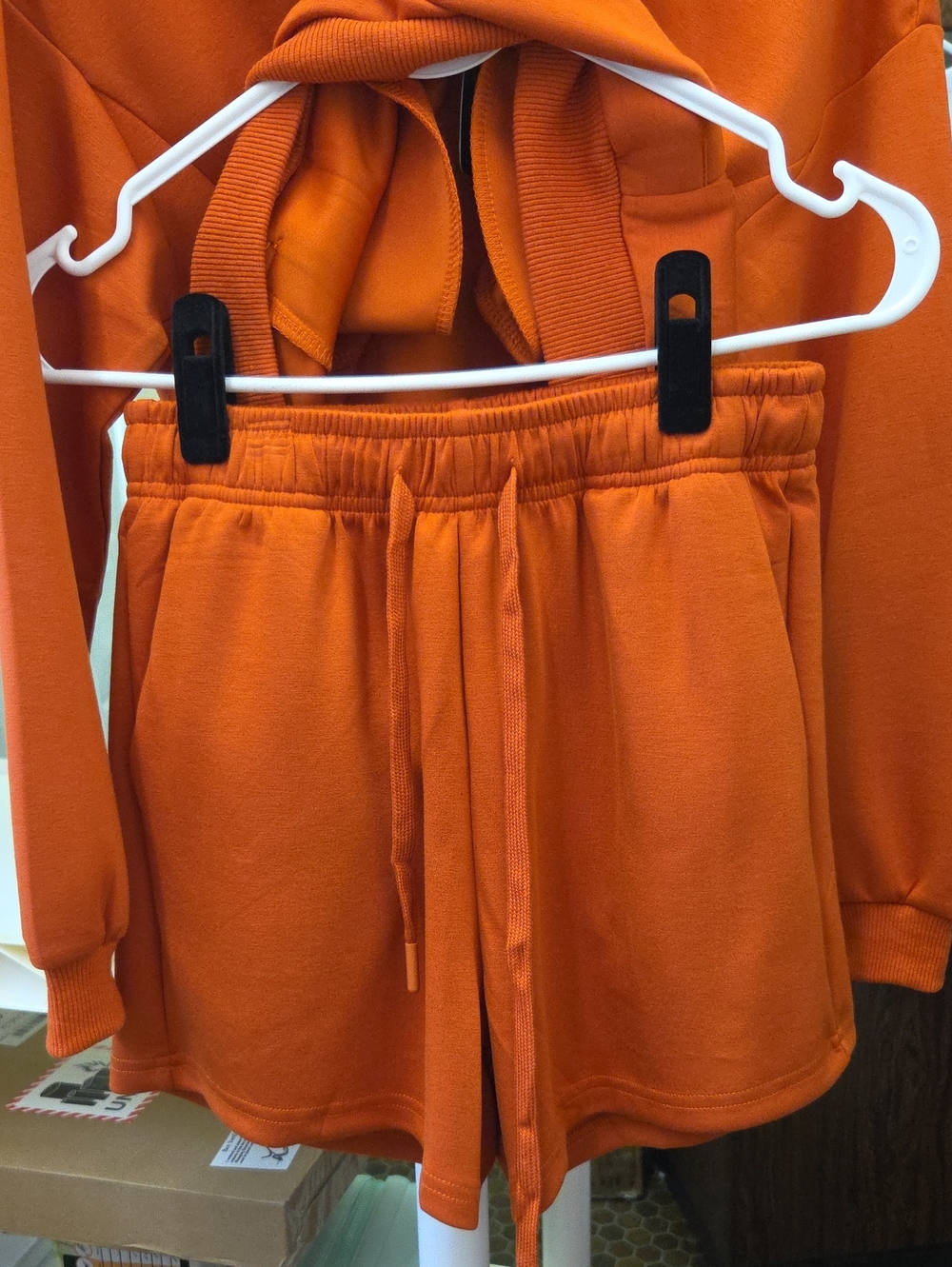 PinSpark Cozy Orange Sweatshirt Set - Picture 2 of 4